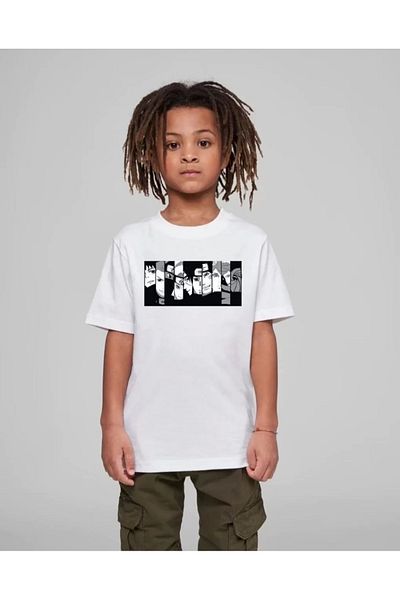 SuQ Kids Unisex Printed T-Shirt - White