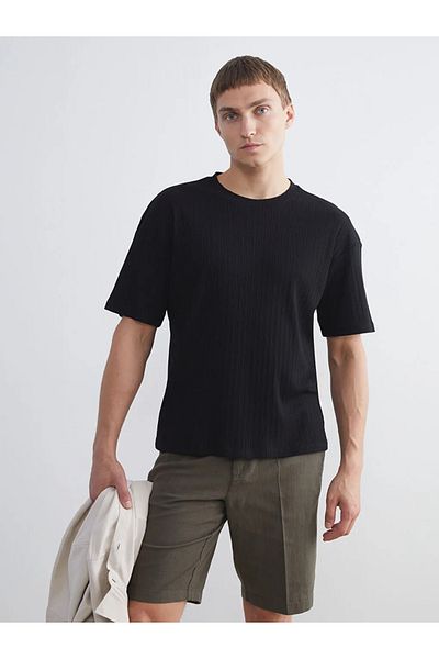 LC Waikiki Lcw Vision Black Crew Neck Men's T-Shirt