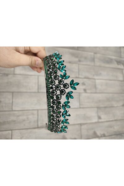 Ayenci Χακί Πράσινη Πέτρα Κομψά Σχεδιασμένη Πέτρα Νύφη, Υπόσχεση, Στέμμα Χένας