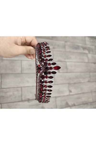 Ayenci Κομψό μοντέλο με πέτρες μπορντό, νύφη με πέτρες με κομψό σχέδιο, υπόσχ...