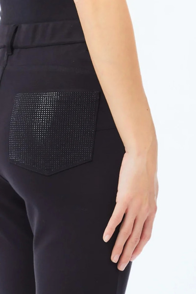 Liu Jo Women's Slim Fit Straight Leg Black Trousers Tf5129Js182-22222