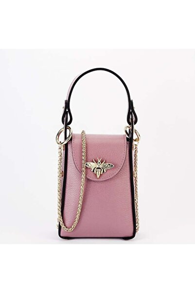 SOFILINE Geantă mică roz deschis din piele naturală 1021 127