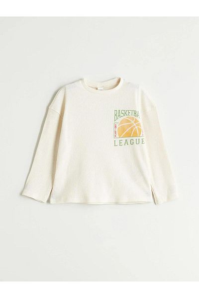LC Waikiki Παιδικό μπλουζάκι LCW με στάμπα με λαιμόκοψη για αγόρια (W5)