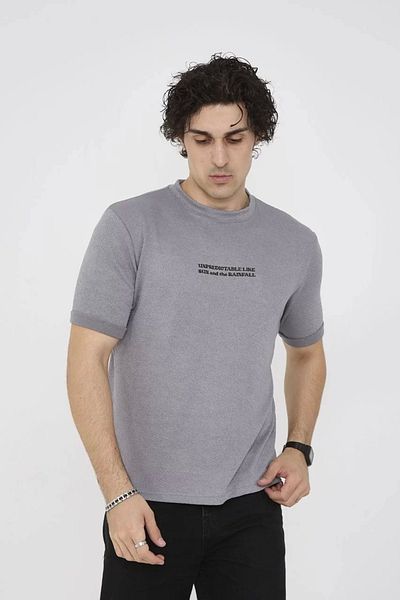SuQ Unisex Crew Neck Slim Fit T-Shirt - Gray