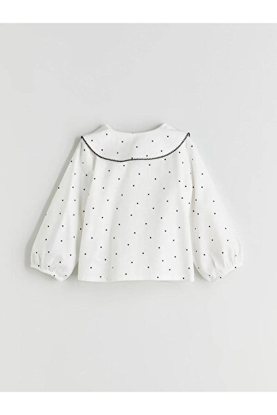 LC Waikiki LCW Kids Bebe Yaka Puantiye Kız Çocuk Bluz (W5)