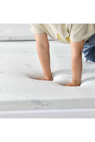 KBOX Memory Foam Bed Pad 7.5cm for Extra Comfort While Sleeping 120x200cm to Reduce Pressure and Improve Sleep