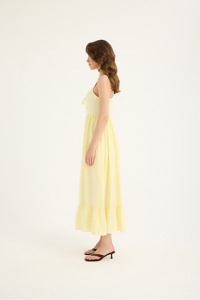 SEVİLEN Ruffle Detailed Strap Maxi Dress