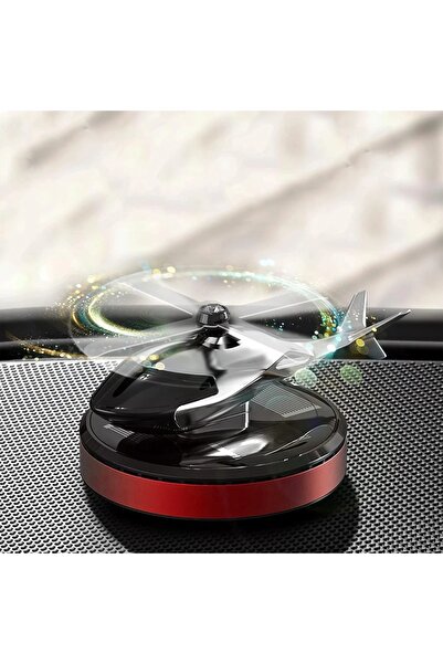 Store Güneş Enerjisi İle Çalışan Parfümlü Solar Helikopter - Kırmızı