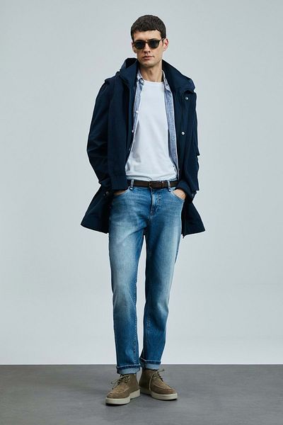 Lufian 111200189 Мъжки панталон Mattias Smart Jean Slim Fit, мъжки дънки, сини