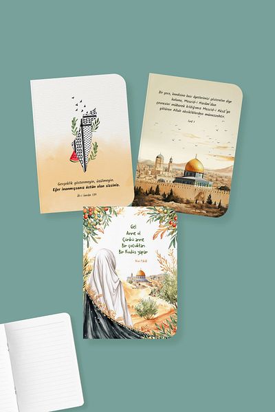 Dava Adamı Yayınları Set caiet A6 Jerusalem - 3 mini caiete