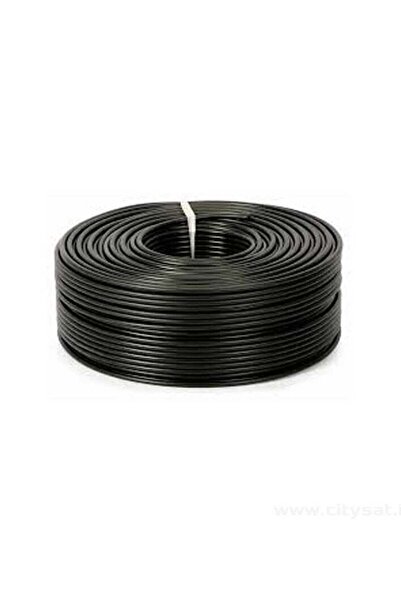 Generic كابل محوري 100 متر من مادة PVC السوداء