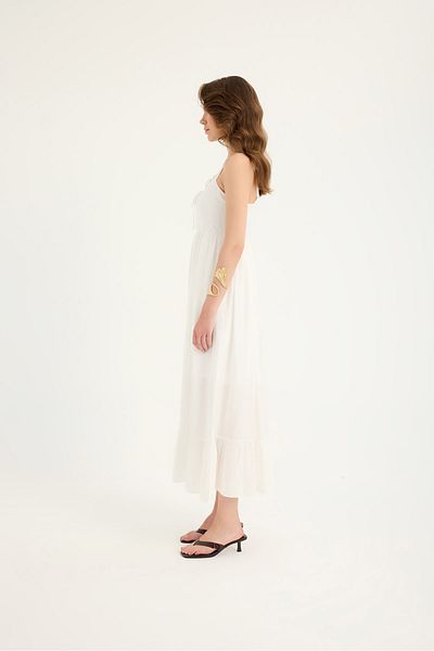 SEVİLEN Ruffle Detailed Strap Maxi Dress