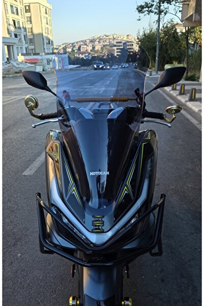 MOTOCAM Honda PCX Siperlik Ön Cam 2025 Model 66cm Füme Renkli 4mm