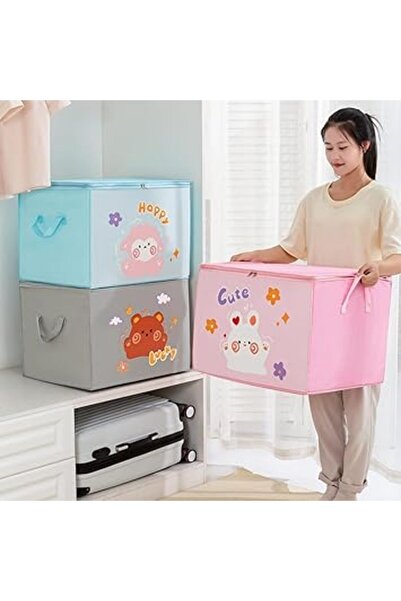 The Bros صندوق تخزين ملابس كبير قابل للطي - تصميم قوي مع مقبض لغرفة النوم وغر...