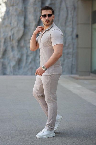 modamtn Men's Ottoman Fabric Trousers Shirt Set
