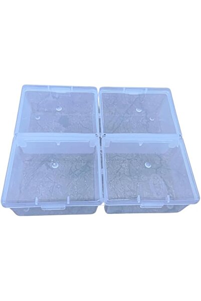 The Bros 2-Pack Multipurpose Plastic Storage Boxes – 4 Compartments with Lids...