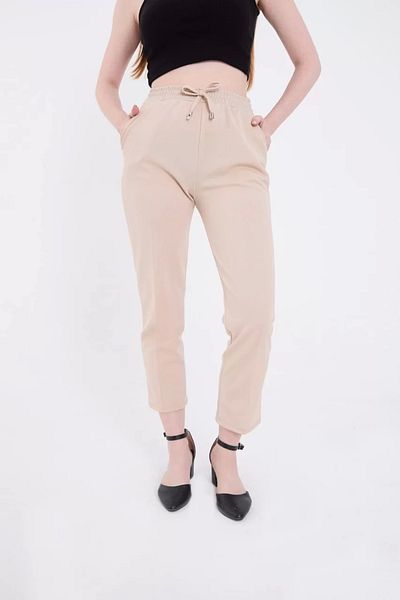 SuQ Women's Full Mold Basic Tracksuit Trousers - Beige