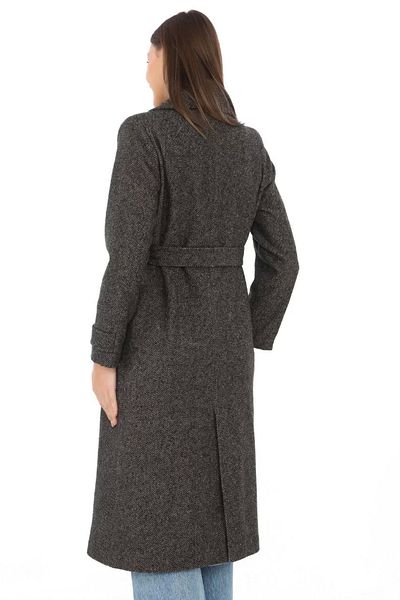 SuQ Women's Fish Back Cashmere Long Cashmere Coat - Brown