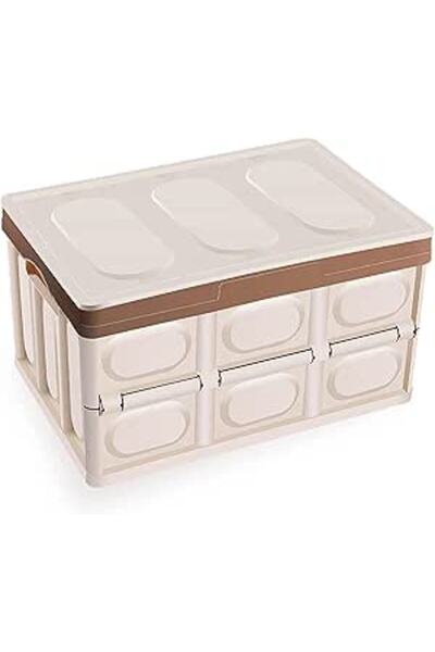 The Bros صندوق تخزين كبير مع سلة قابلة للطي محمولة ذات سعة هائلة