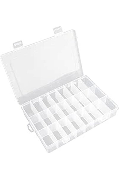 The Bros صندوق منظم بلاستيكي من 24 شبكة - مثالي للخرز والصخور والشريط اللاصق ...