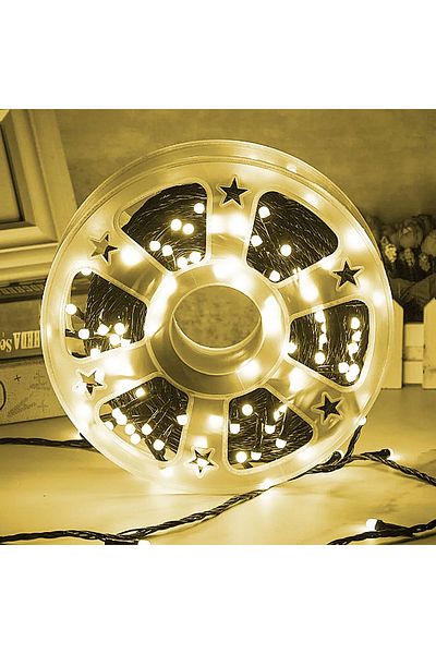OEM Rolă de Crăciun pentru instalare, liniară, 8 moduri de iluminare, culoare LED alb cald, lungime 100 m