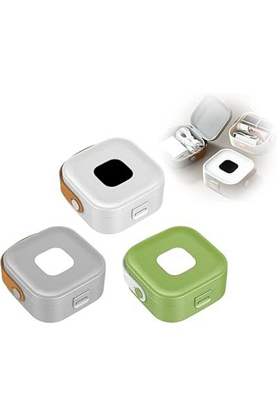 The Bros 3-Pack Portable Storage Boxes – For Cables, Jewelry, Headphones & Small Travel Essentials