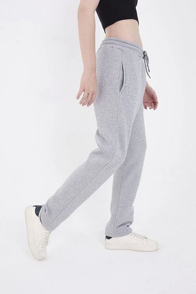 SuQ Women's Elastic Printed Tracksuit Trousers - Gray