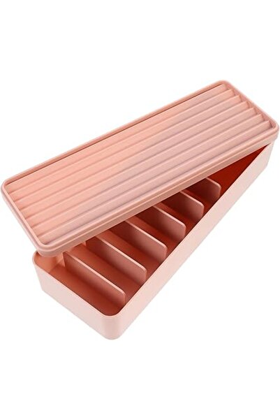 The Bros Small Multi-Functional Desk Organizer – Pink Wire Stand with Compart...