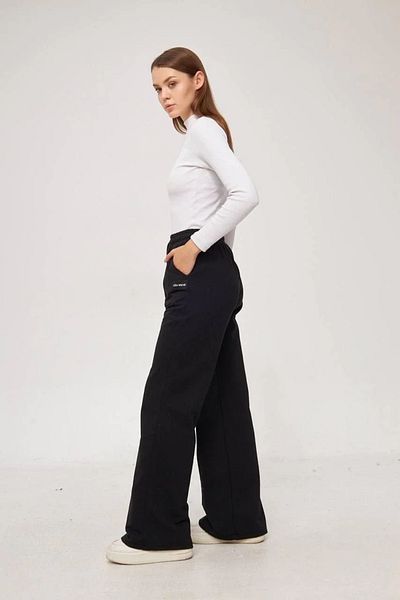 SuQ Two Thread Wide Leg Sweatpants - Black