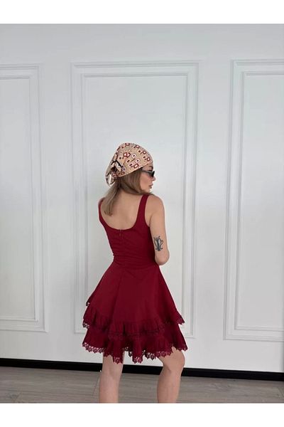SuQ Mini Strap Dress - Burgundy