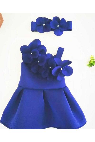 bakk baby Girl's Dress with Bandana Gift