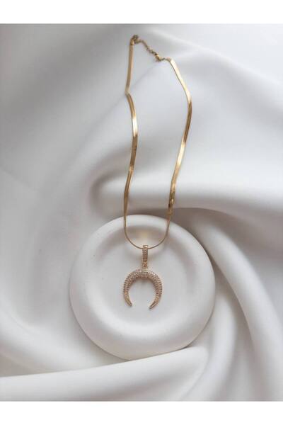 Minne Jewelry-Accessory قلادة هلالية من الفولاذ - قلادة هلالية من الفولاذ الإ...