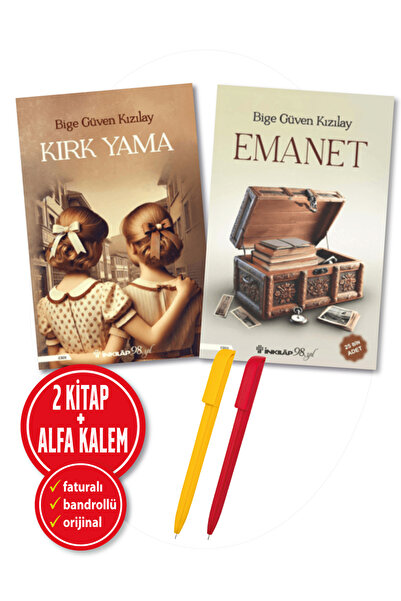 İnkılap Kitabevi Alfa Kalem+ ''Emanet+Kırk Yama'' 2 Kitap Set YENİ ''Bige Güv...