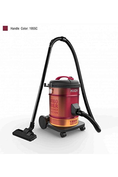 Kion مكنسة كهربائية، سعة 21 لترًا، 1800 واط، سلك بطول 5 أمتار، أحمر