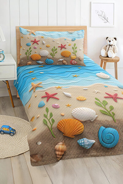 Realhomes مجموعة غطاء سرير بيكيه لغرفة الأطفال والمراهقين بألوان نابضة بالحيا...