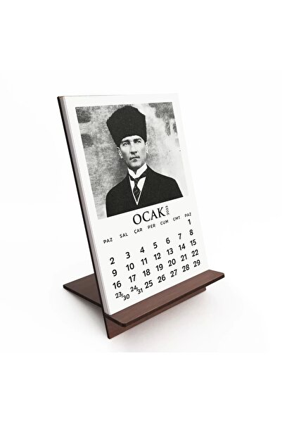 bi'aldım 2026 Mustafa Kemal Atatürk Takvimi, Ahşap Atatürk Takvimi, 2026 Ahşa...