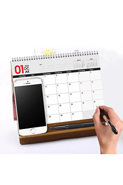bi'aldım Ahşap Ayaklı Ofis Masa Takvimi - 2026 Masa Takvimi, Önceki Ay Sonraki Ay Takvimi, Aylık Planlayıcı T