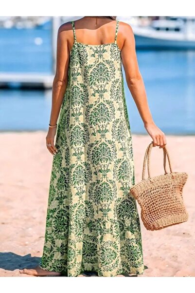 Bijuterria Women's patterned ruffled supreme dress with string straps