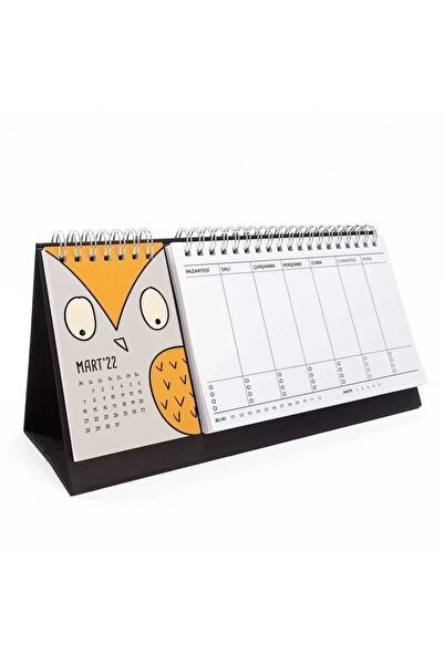 bi'aldım Hayvanlı Takvim Haftalık Planlayıcı 2026 Masa Takvimi Kraft