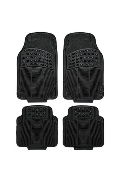 CARPLUS CLEANİNG Covorașe auto universale, 4 bucăți de cauciuc gros (5mm), negre, CarPlus