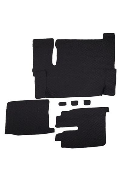 Umbrella Truck -Leather Floor Mats Set For Man Tgx 2018-2020 Euro 6 Black