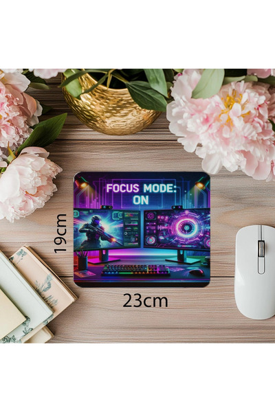 Wisdom Rain لوحة ماوس RGB ذات شاشة مزدوجة - 19 × 23 سم 2 مم مستطيلة الشكل مطبوعة مستوردة