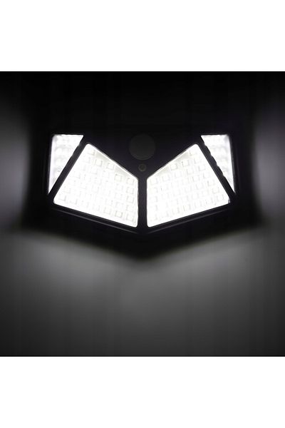 Generic Set of 4 solar-powered lamps, motion and dusk/light sensor, standby mode, 3 lighting modes