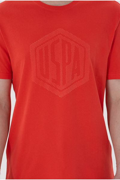 U.S. Polo Assn. U.S. Polo Assn. Red Men's Regular Fit T-Shirt Dmk.2107294.Gaston.