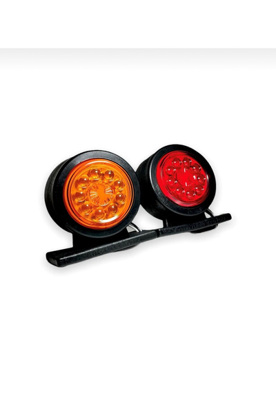 KIR OTOMOTİV Takoz 18 ledli mercekli 12.24 volt sarı kırmızı