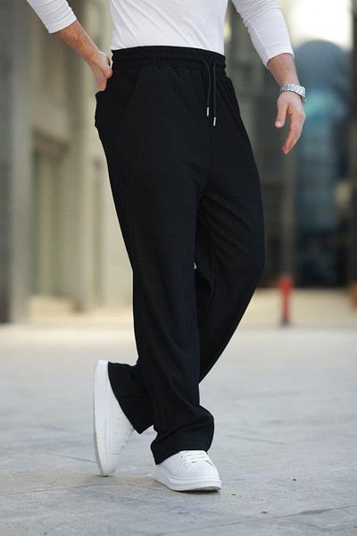 modamtn Men's Lace-Up Pleated Baggy Pants