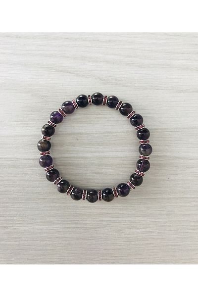 MK tasarım Real Amethyst Stone Bracelet Mk100151