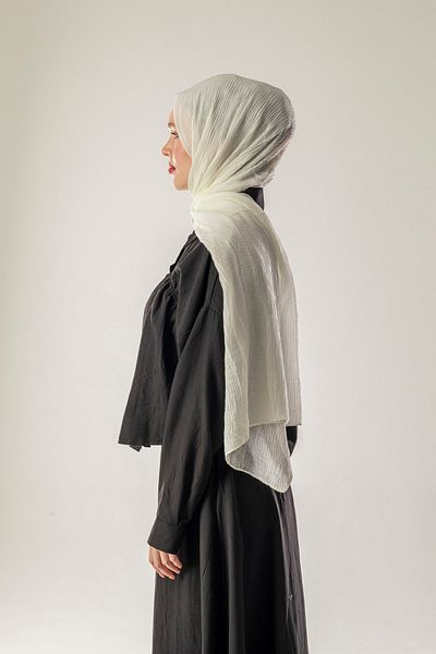 FLEUR SOİE Dama Pattern Pearl Muslin Shal