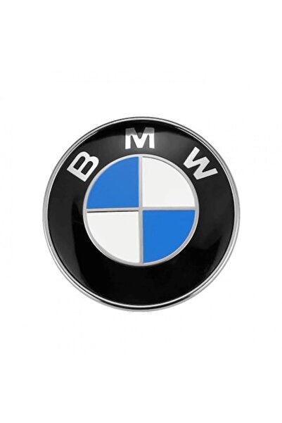 BMW Set doua Embleme BMW, montaj pe capota/portbagaj, 82mm si 74mm, Alb-Albastru