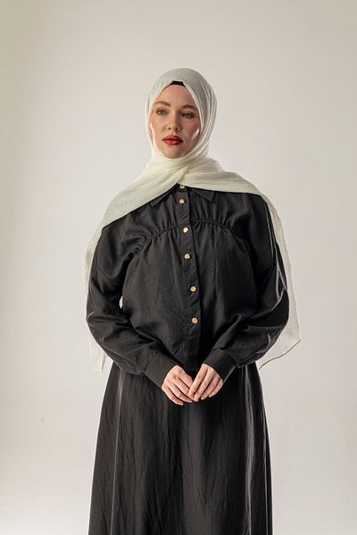 FLEUR SOİE Dama Pattern Pearl Muslin Shal
